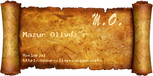 Mazur Olivér névjegykártya